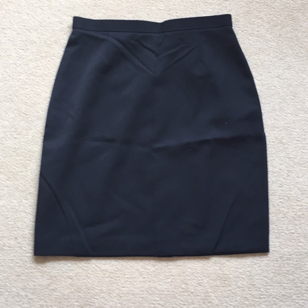 J Crew Black Wool Pencil Skirt Size 8 NWT
